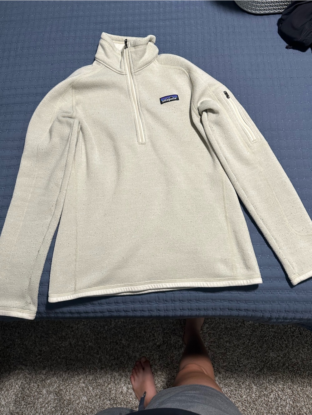 Patagonia Cream Half-Zip Pullover Fleece